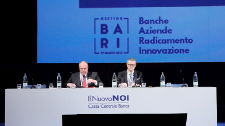 Fabrizio Berti e Alessandro Failoni  Cassa Centrale Banca parlano al pubblico