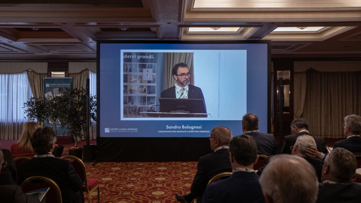 Sandro Bolognesi - Chief Executive Officer and General Manager Cassa Centrale Banca talks to the audience